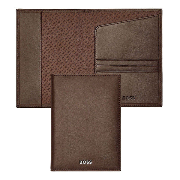 HUGO BOSS Travel Wallet, Classic Smooth, Brown