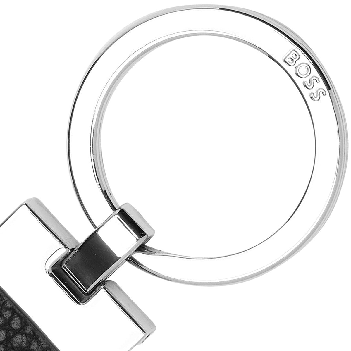 HUGO BOSS Schlüsselanhänger, Classic Grained, Black, 3