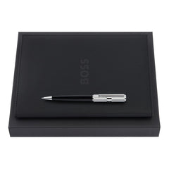 HUGO BOSS Kugelschreiber, A5 Schreibmappe Formation schwarz