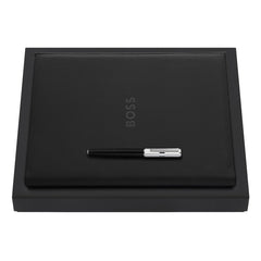 HUGO BOSS Tintenroller, A4 Schreibmappe Formation schwarz