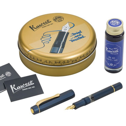 Kaweco Fountain Pen, AL Sport Inkwell With Transparent Ink Window, Navy