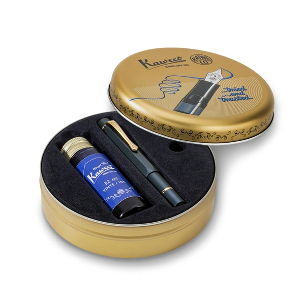 Kaweco Füller, Tintenglas AL Sport Mit transparentem Tintenfenster, Navy