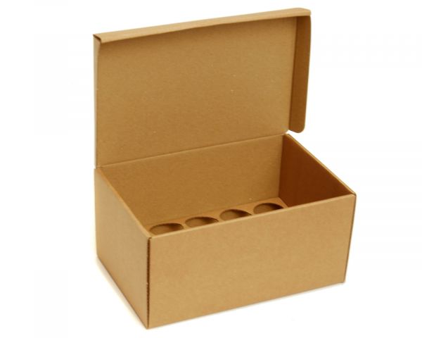 Octopus Office Wellpapp-Stanzverpackung mit anhängendem Inlay (Flaschentray) Braun 160 × 90 × 90 mm