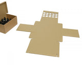 Octopus Office Wellpapp-Stanzverpackung mit anhängendem Inlay (Flaschentray) Braun 160 × 90 × 90 mm