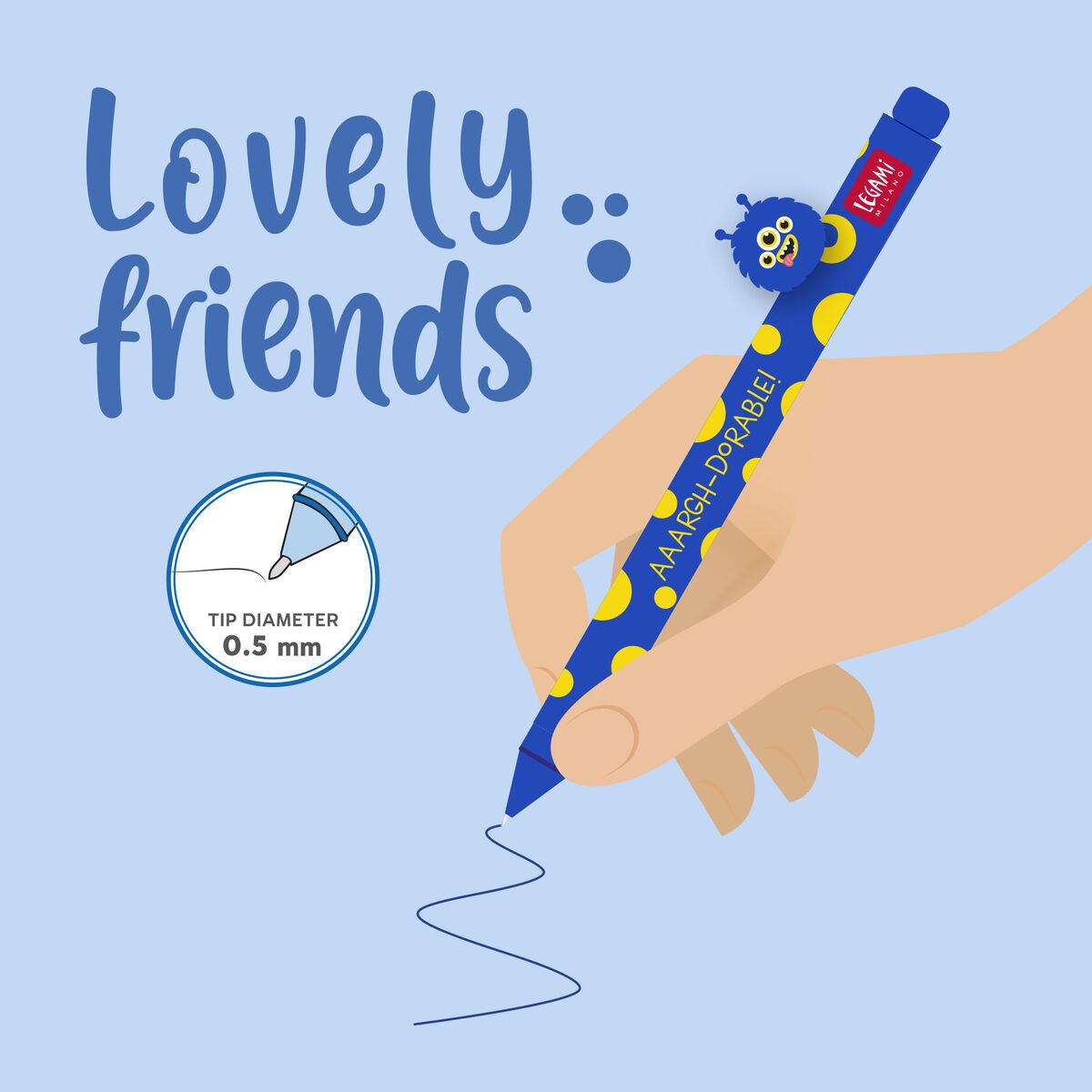 Gelstift mit Deko-Tierchen Monster „Aaargh-dorable!“ - Lovely Friends