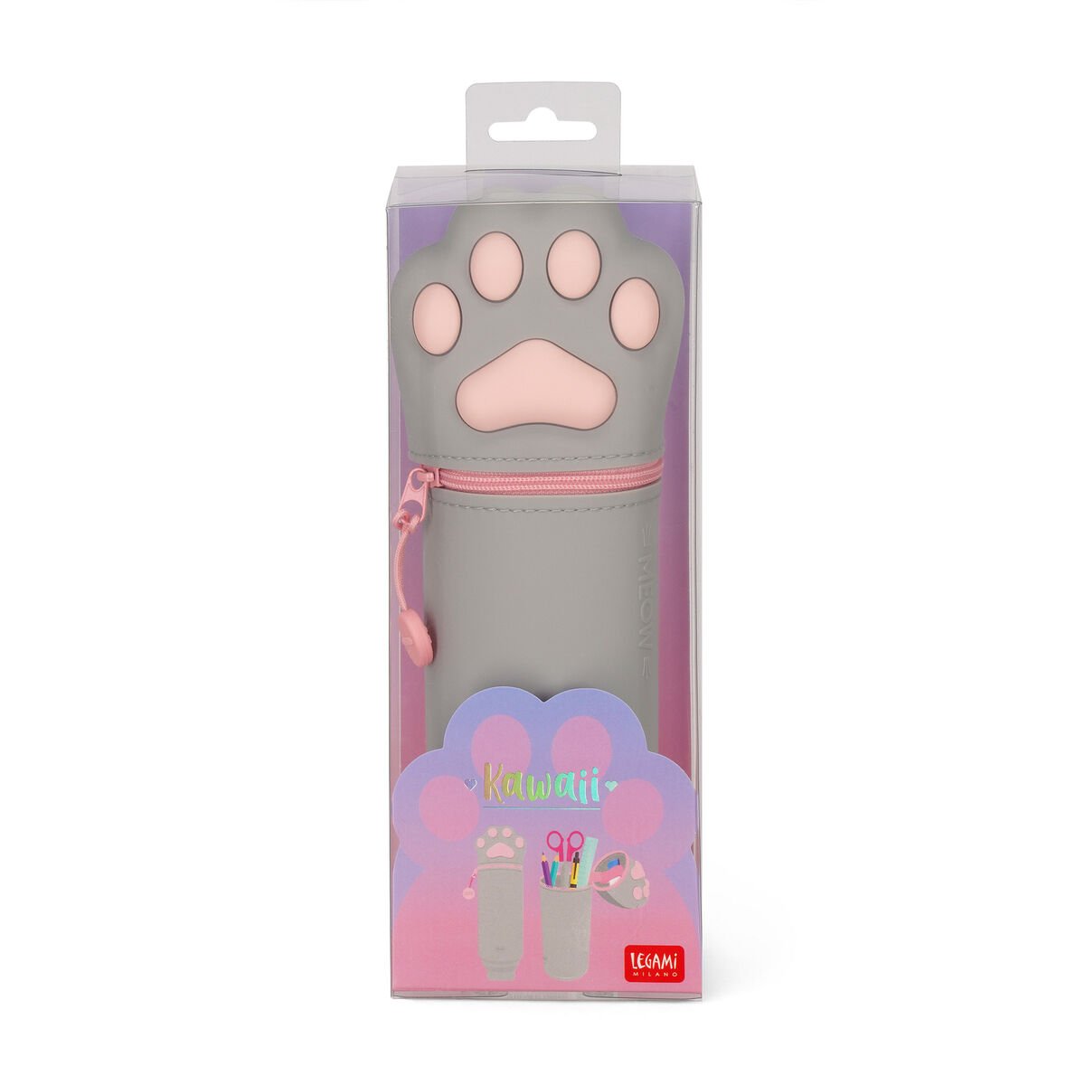 2-in-1-Federmäppchen aus Silikon Kitty