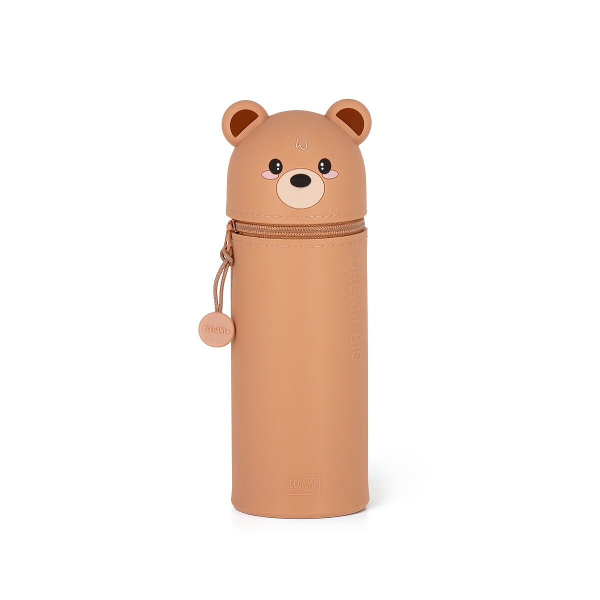 2-in-1-Federmäppchen aus Silikon Teddy Bear „Dream Big“