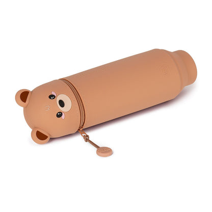 2-in-1-Federmäppchen aus Silikon Teddy Bear „Dream Big“
