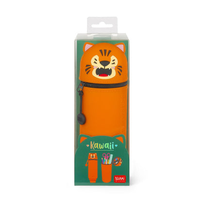 2-in-1-Federmäppchen aus Silikon Tiger „Grrreat Adventures“