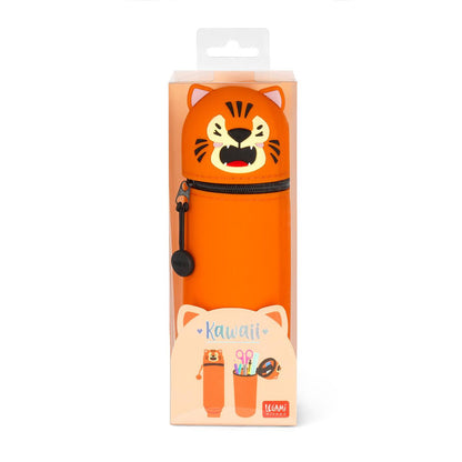 2-in-1-Federmäppchen aus Silikon Tiger „Grrreat Adventures“