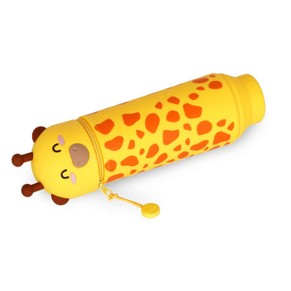 2-in-1-Federmäppchen aus Silikon Giraffe „Head In The Clouds“