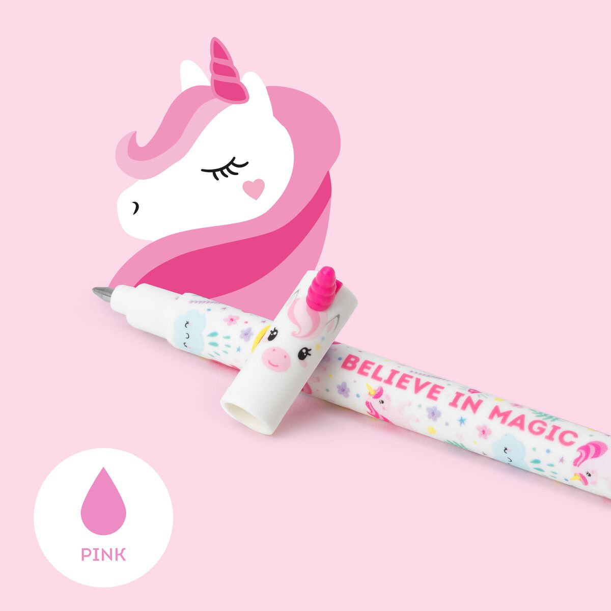 "Believe In Magic" Unicorn Erasable Gel Pen - Erasable Pen