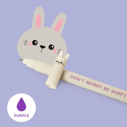 "Don't Worry Be Hoppy" Bunny Erasable Gel Pen - Erasable Pen