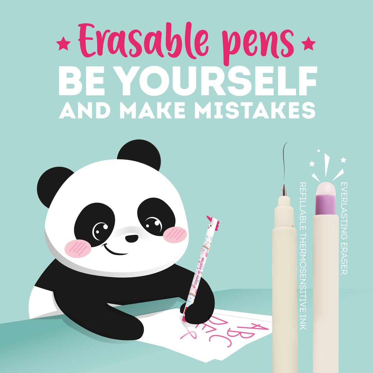 "Don't Worry Be Hoppy" Bunny Erasable Gel Pen - Erasable Pen