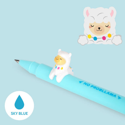 Gel Pen with "No Probllama" Llama Animal Decoration - Lovely Friends