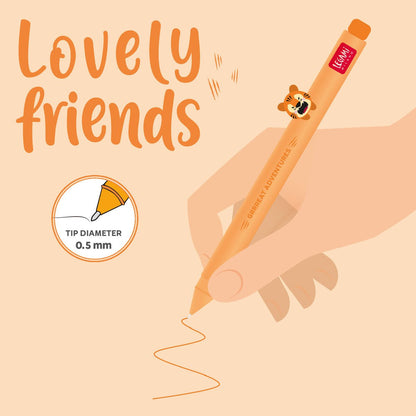 Gelstift mit Deko-Tierchen Tiger „Grrreat Adventures“ - Lovely Friends