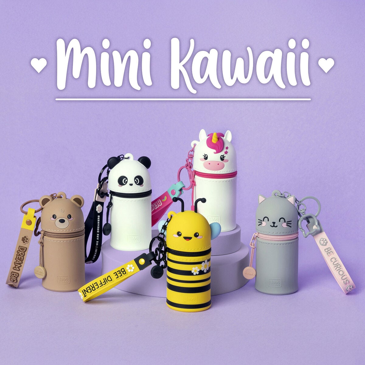 Münztasche mit Schlüsselanhänger Kitty - Mini Kawaii