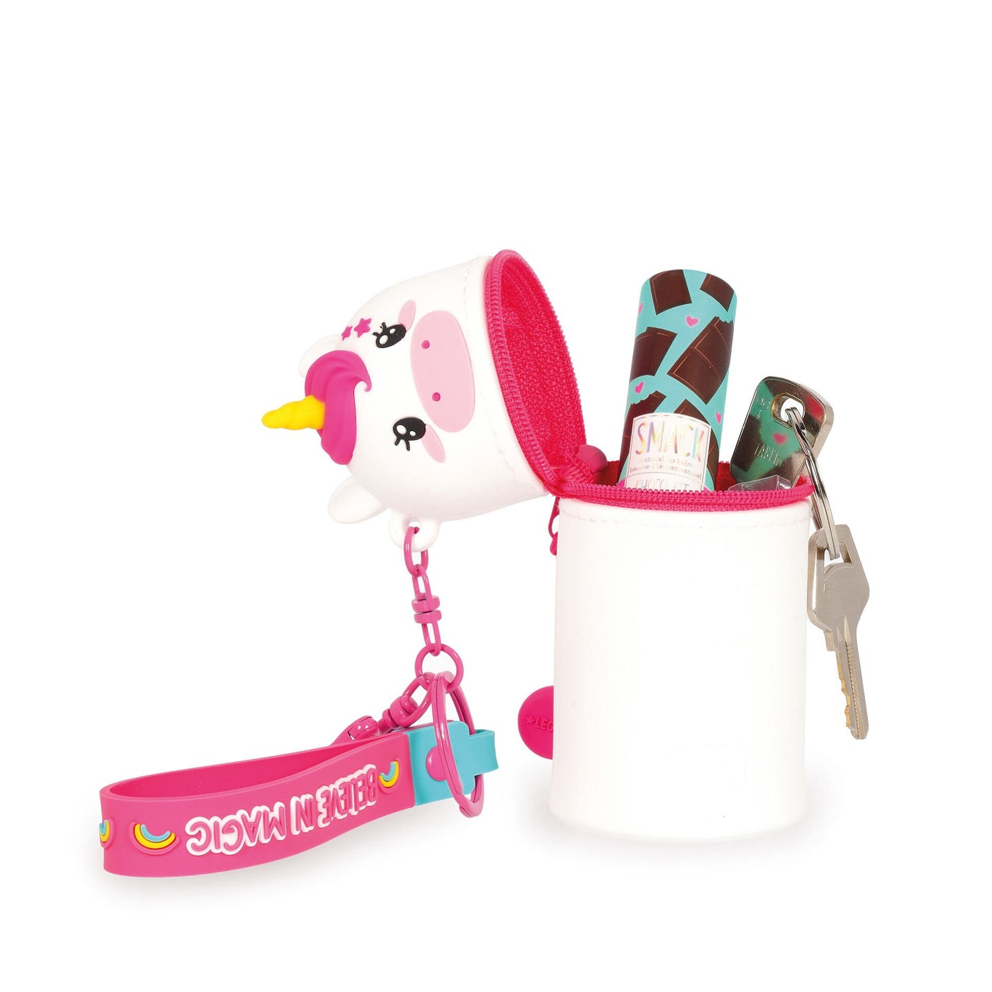 Münztasche mit Schlüsselanhänger Unicorn - Mini Kawaii