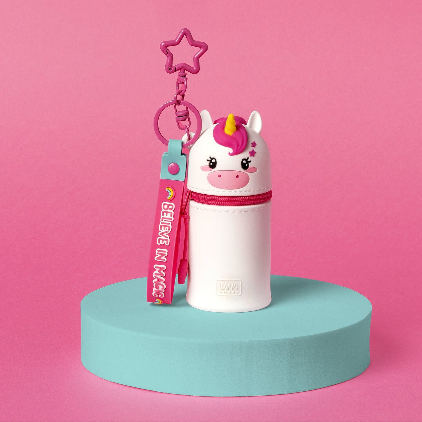 Münztasche mit Schlüsselanhänger Unicorn - Mini Kawaii