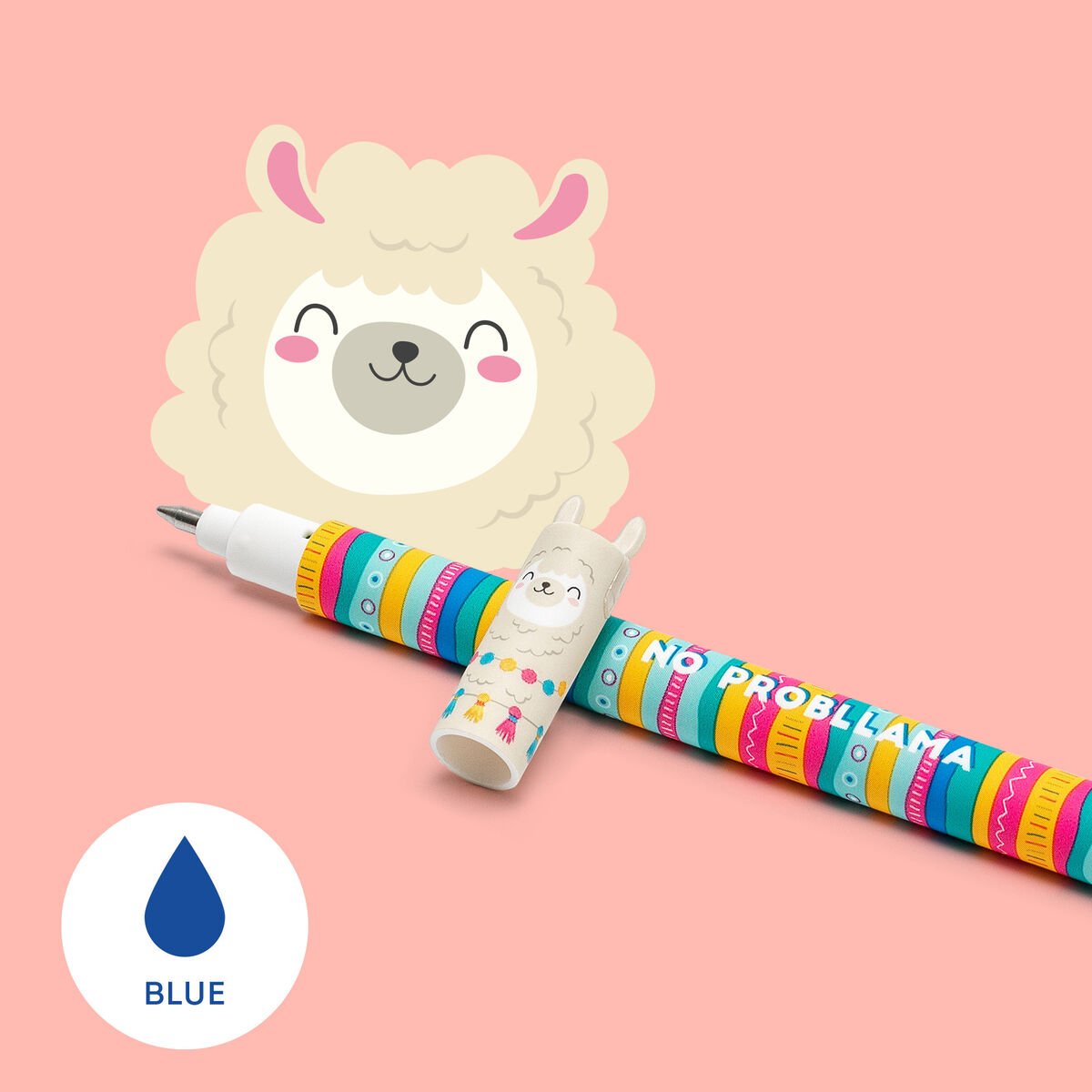 "No Probllama" Llama Erasable Gel Pen - Erasable Pen