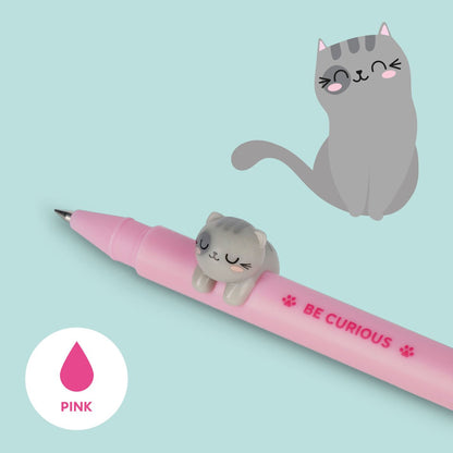 Penna Gel con Animaletto Decorativo Kitty "Be Curious" - Lovely Friends