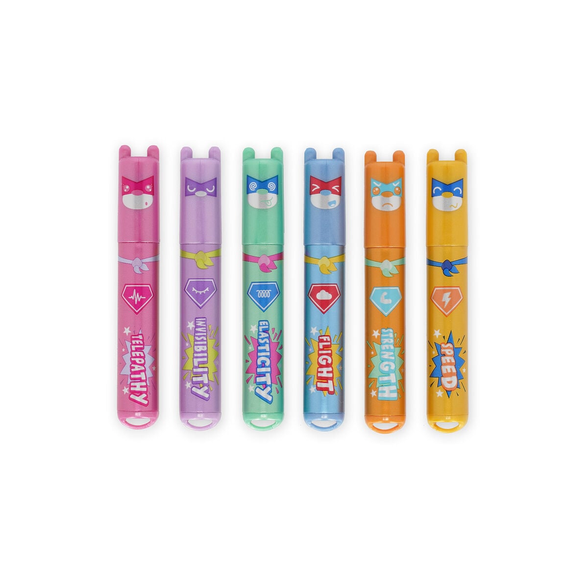 Set mit 6 Mini-Textmarkern - Teddy's Superpower