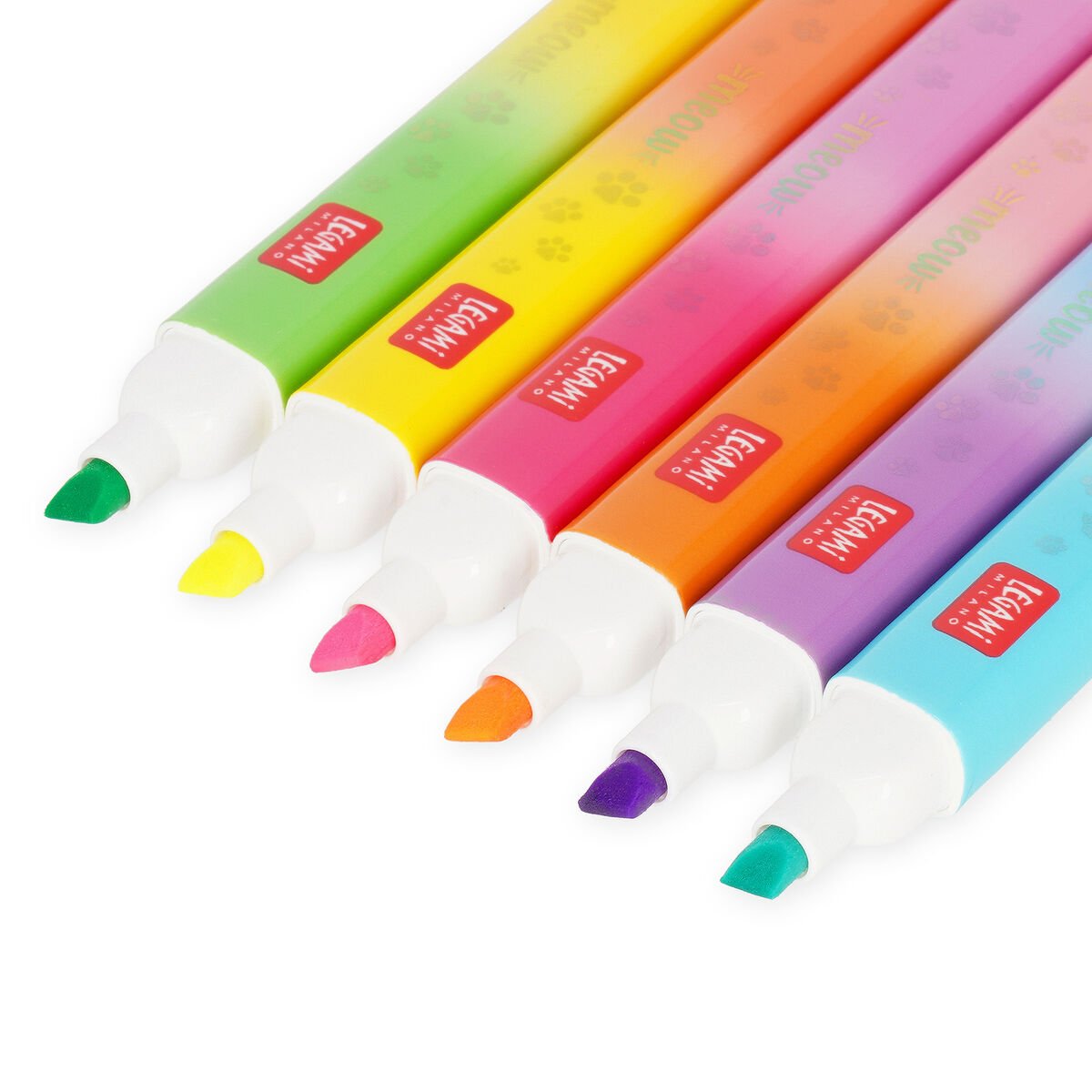 Set of 6 Kitty Dual-Tip Highlighters - Meow