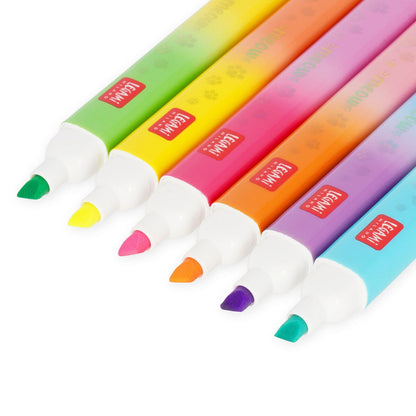 Set of 6 Kitty Dual-Tip Highlighters - Meow