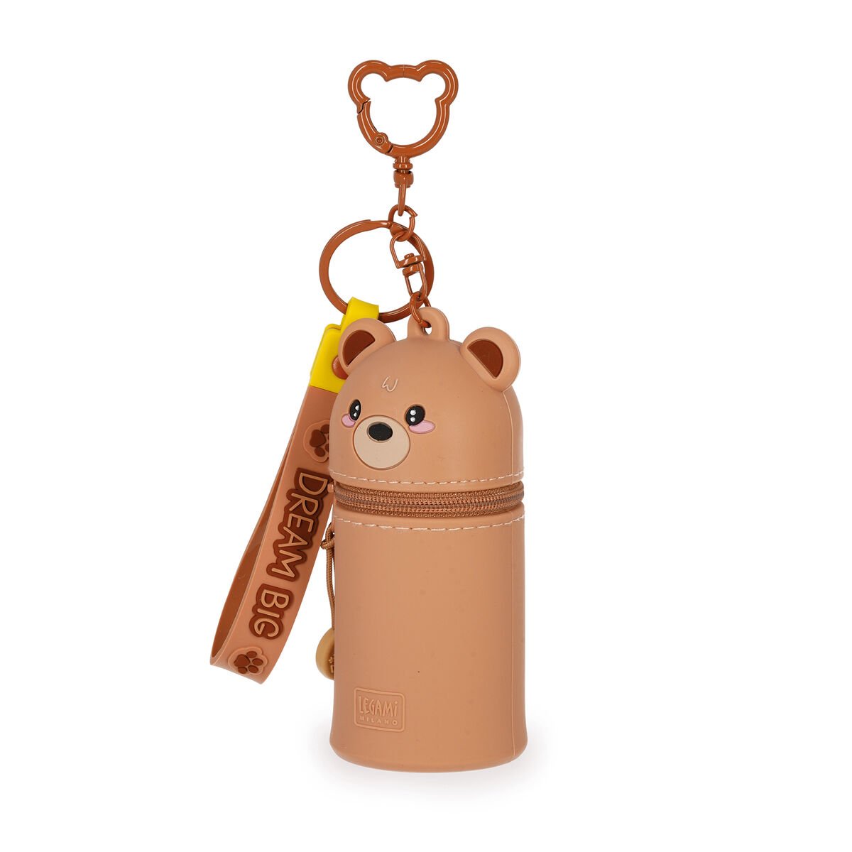 Teddy Bear Coin Purse with Key Ring - Mini Kawaii