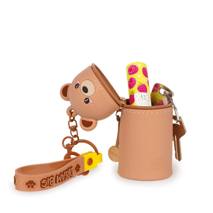 Teddy Bear Coin Purse with Key Ring - Mini Kawaii
