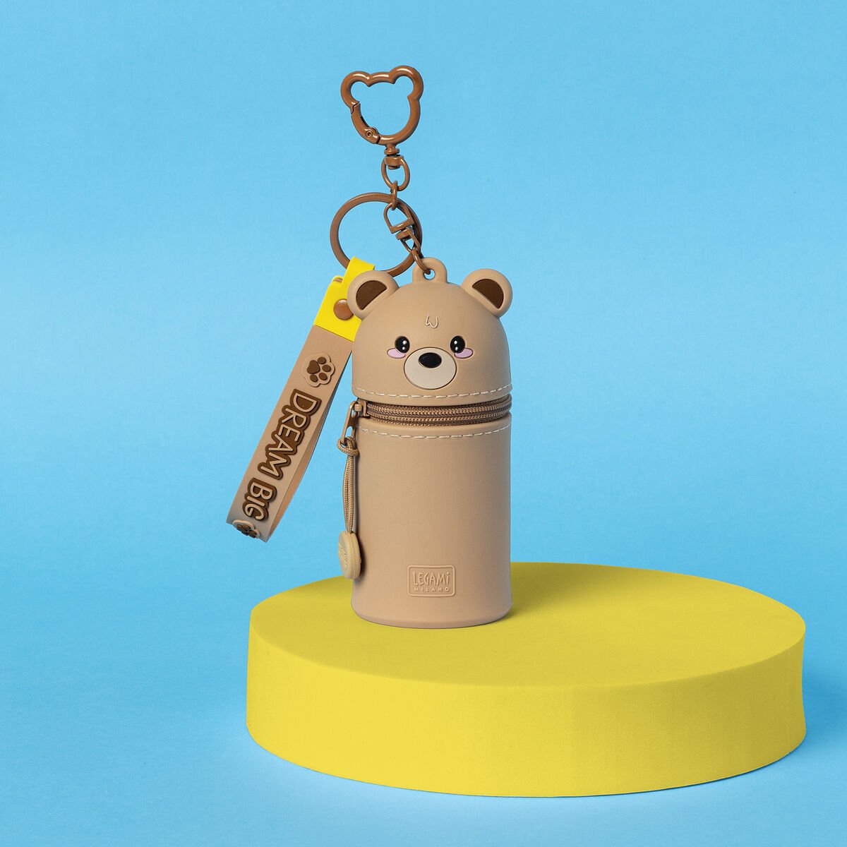 Teddy Bear Coin Purse with Key Ring - Mini Kawaii