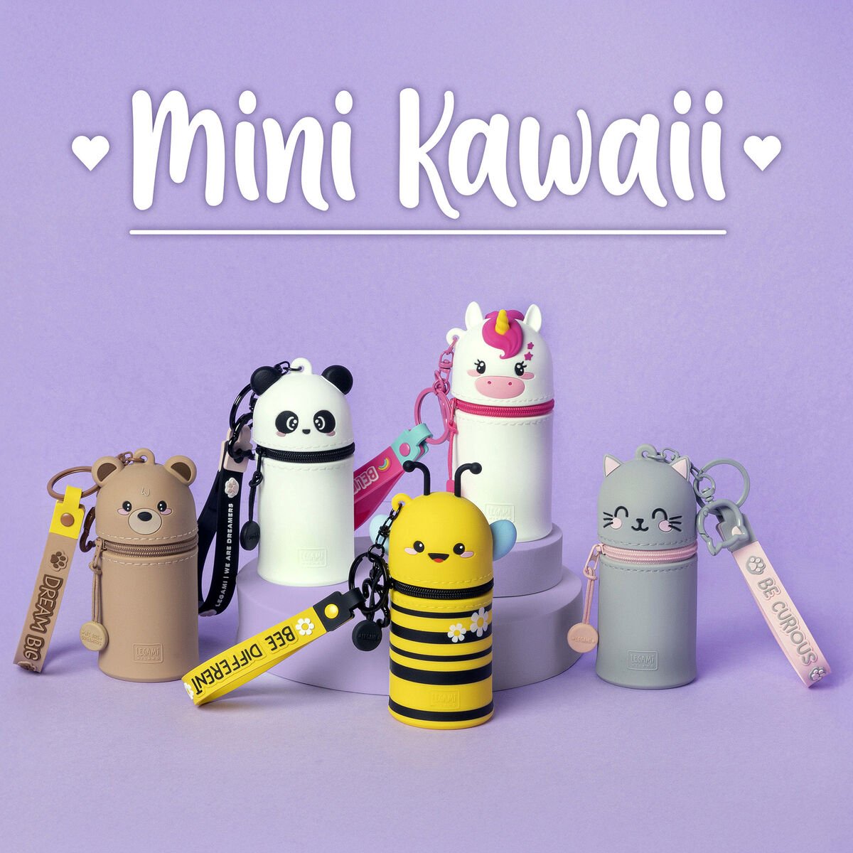 Münztasche mit Schlüsselanhänger Bee - Mini Kawaii