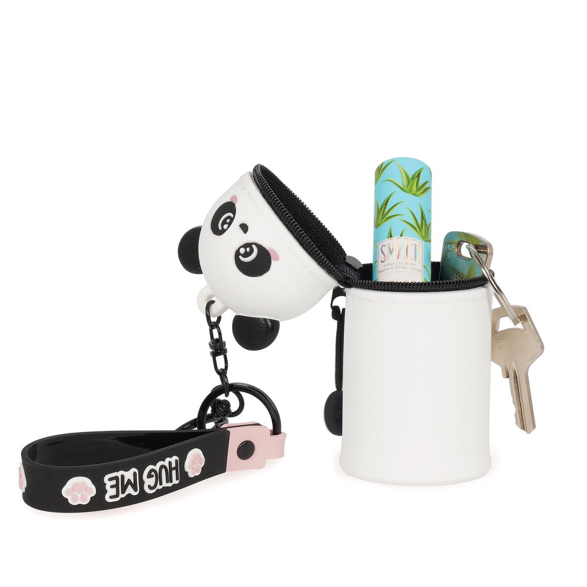 Portamonete con Portachiavi Panda - Mini Kawaii