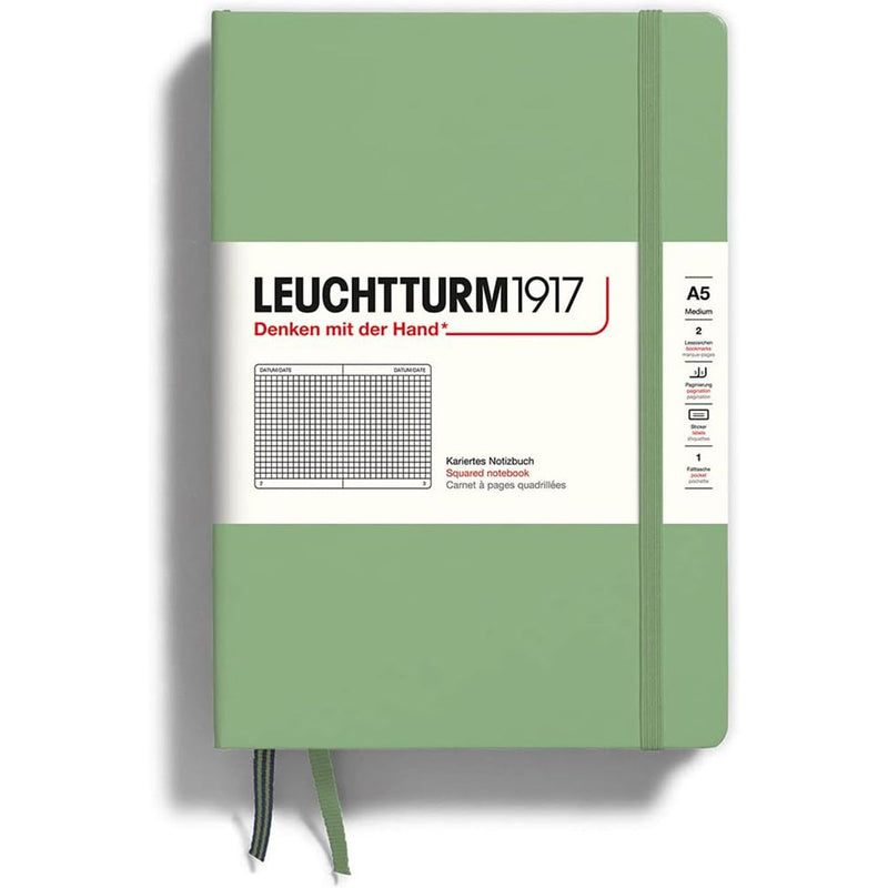 Leuchtturm 1917, Notizbuch, A5 kariert Hardcover, Sage