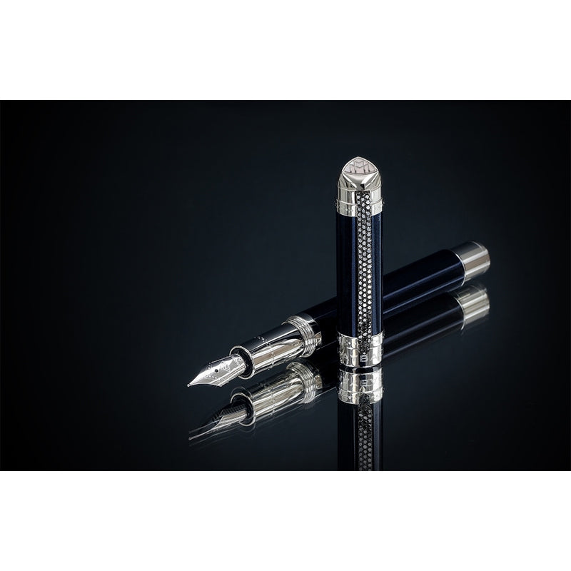 Maybach Füller mit 100 Diamanten, 18Kt, Blue