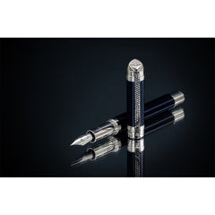 Maybach Füller mit 100 Diamanten, 18Kt, Blue