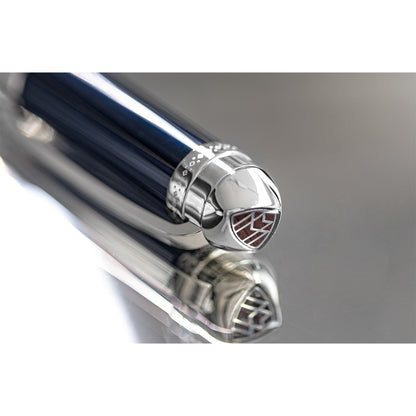 Maybach Fountain Pen The Peak I Lustrous - Platinum, 18K, Nautical Blue Lacquer