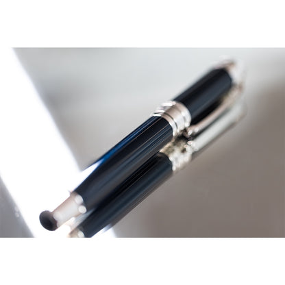 Maybach Fountain Pen The Peak I Lustrous - Platinum, 18K, Nautical Blue Lacquer