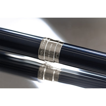 Maybach Fountain Pen The Peak I Lustrous - Platinum, 18K, Nautical Blue Lacquer