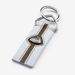 Maybach Schlüsselanhänger The Key Moment II Leder, White/Taupe