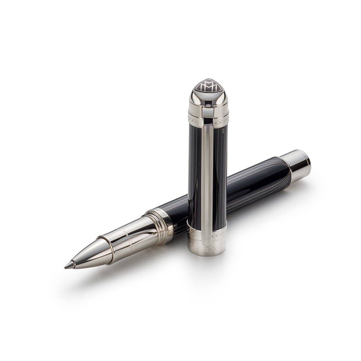 Maybach Tintenroller The Peak I Lustrous - Platinum, Midnight Black