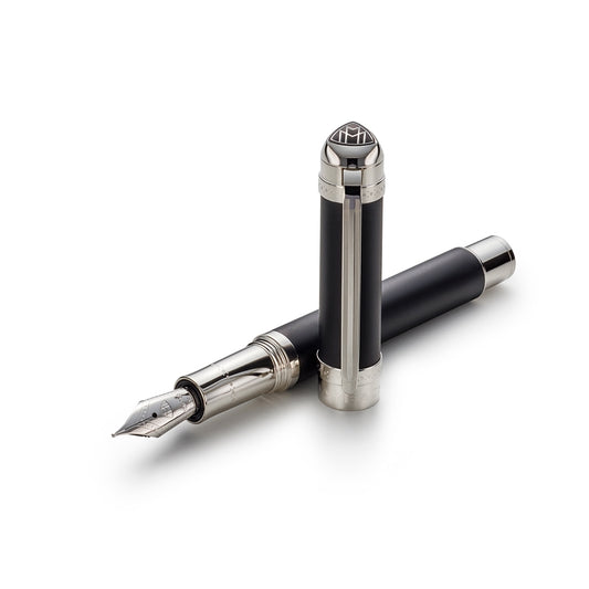 Maybach Fountain Pen The Peak I Volcanic Black - Platinum, 18kt, Volcanic Black