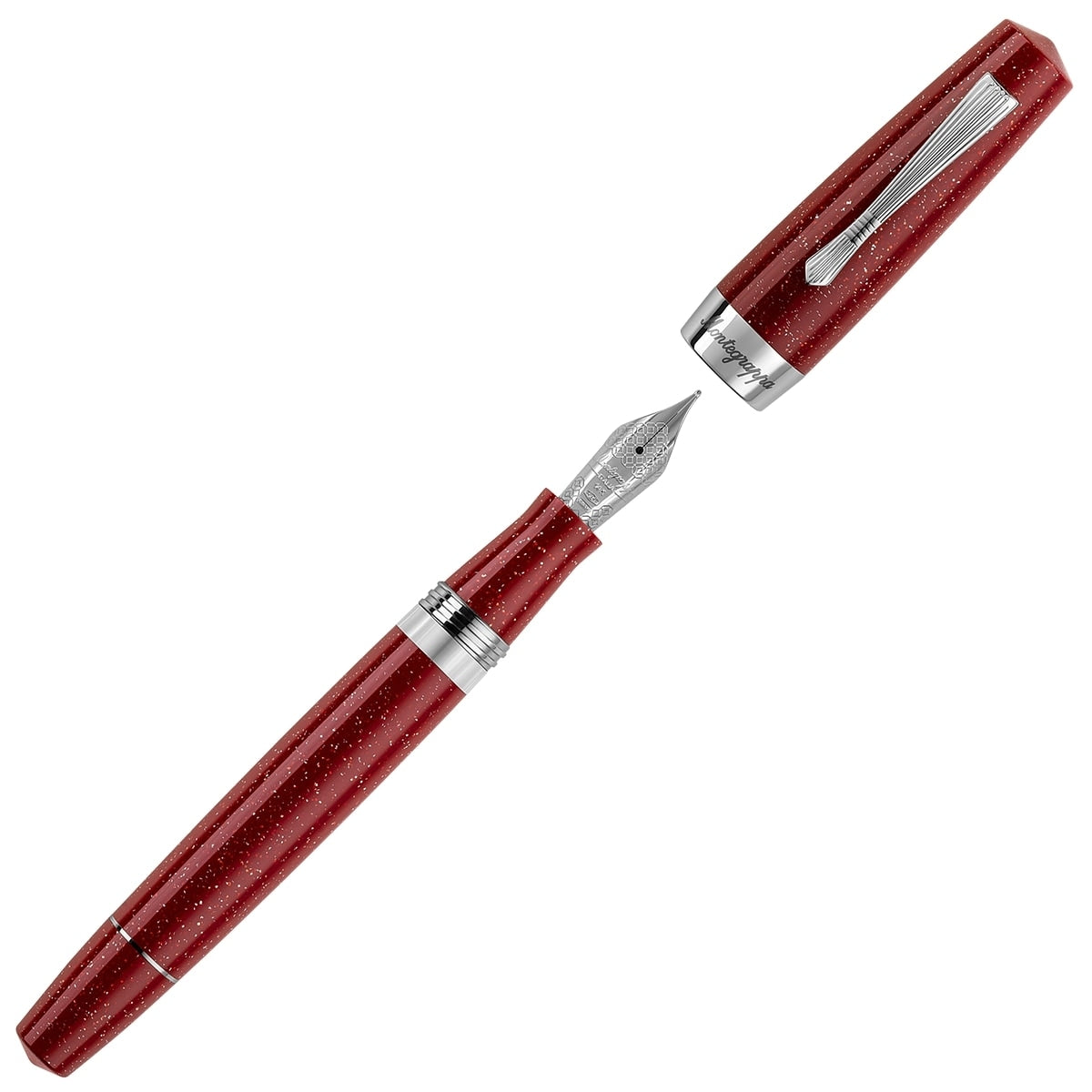 Montegrappa Fountain Pen Elmo 02 Plus, Silver, Spice