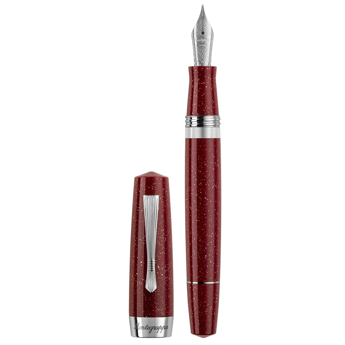 Montegrappa Fountain Pen Elmo 02 Plus, Silver, Spice