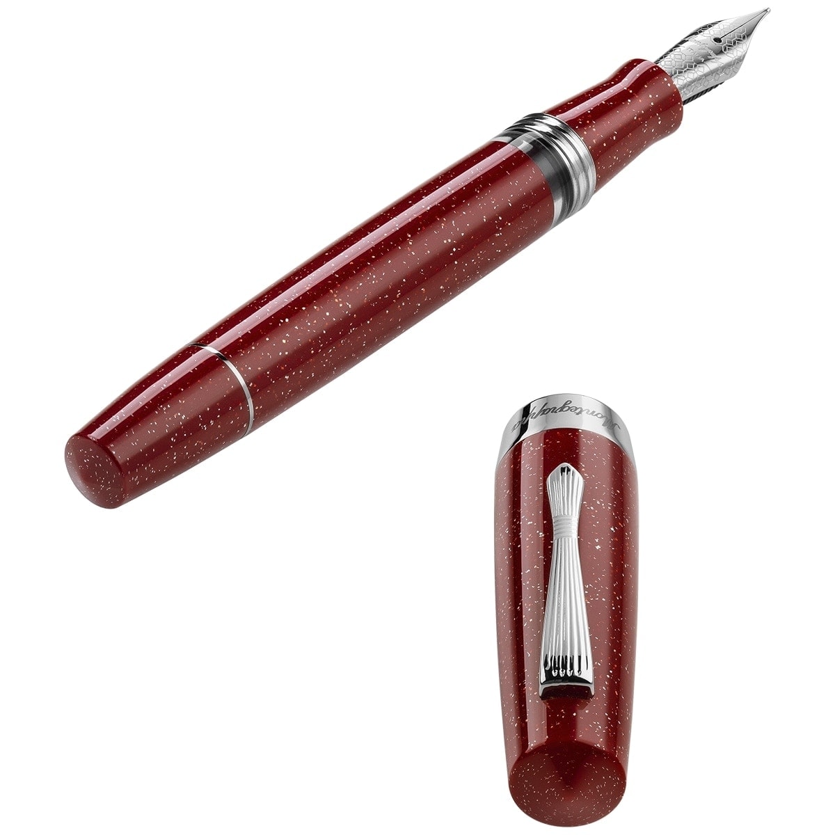Montegrappa Fountain Pen Elmo 02 Plus, Silver, Spice