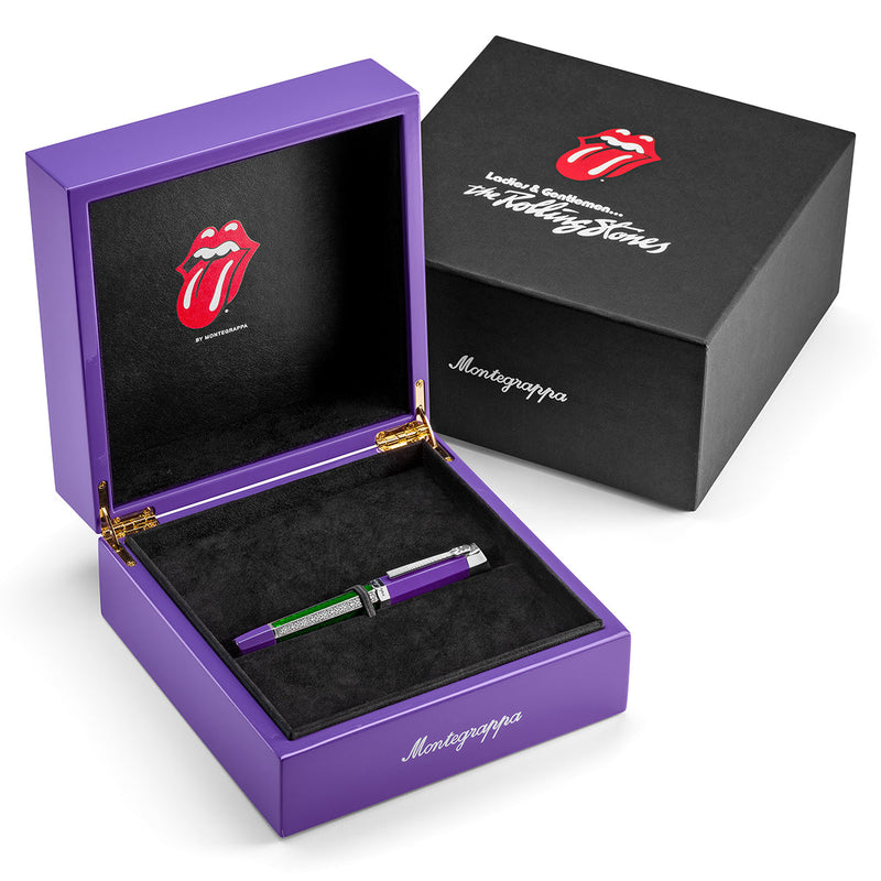 Montegrappa, Tintenroller, Rolling Stones Legacy 1962, Purple - Verpackung, offen