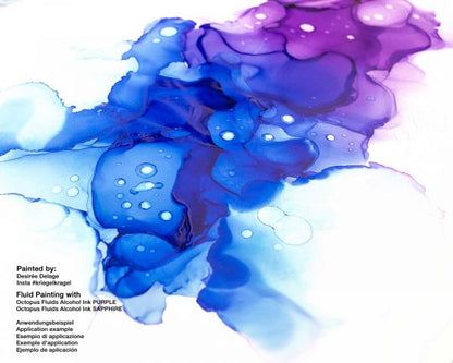 Octopus Fluids Alcohol Ink Starter Komplett Set BREEZE Blauorientierte Kollektion Zubehör