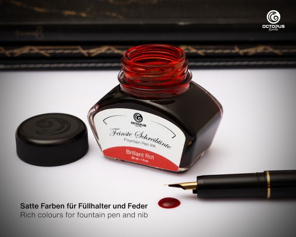 Octopus Fluids Schreibtinte Classic Brilliant Rot