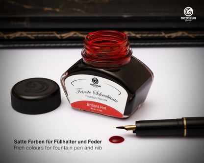 Octopus Fluids Schreibtinte Classic Brilliant Rot