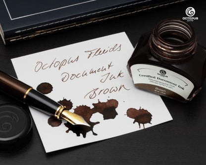 Octopus Fluids Document-Proof Fountain Pen Ink Brown DIN ISO 12757-2